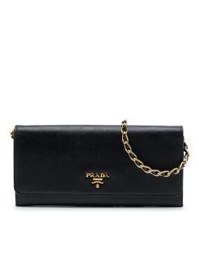 Prada Saffiano Lux Wallet On Chain Pre- #358196P67B
